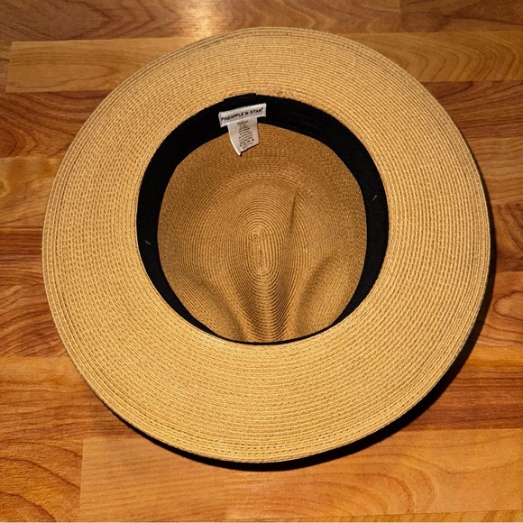 Pineapple Star 22”-22 3/4” Straw Style Paper Hat Men’s Size Medium Tan Hat - Picture 6 of 9